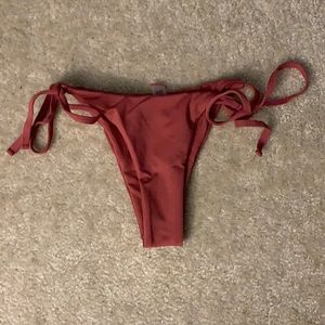 Dusty rose thong bikini bottoms